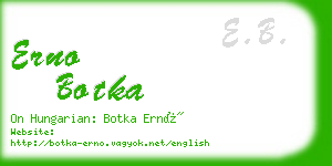 erno botka business card